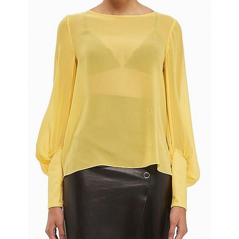 topshop yellow blouse