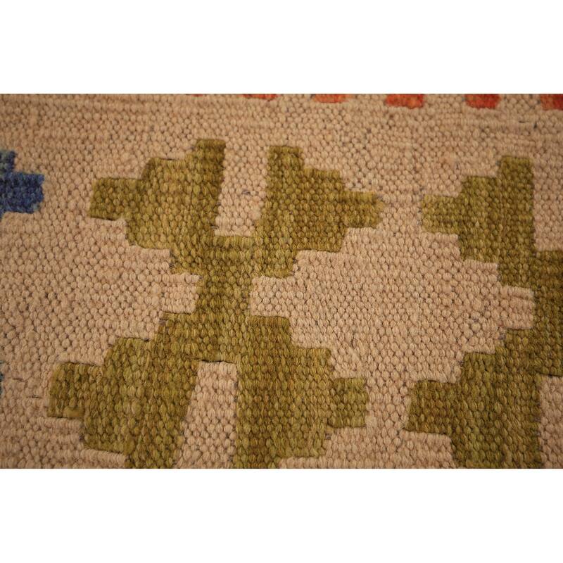 Kilim Oriental Area Rug Living Room Flatweave Wool Carpet - 8'2" x 9'8"