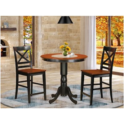 Counter Height Table Set - Kitchen Bar Pub Table & Stool Set - 5 Piece Modern Design