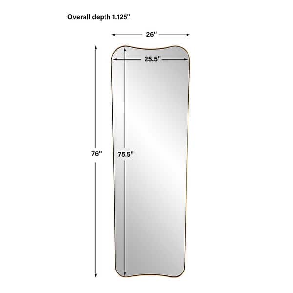 Uttermost Belvoir Large Antique Brass Mirror - 26"W x 76"H x 1.125"D