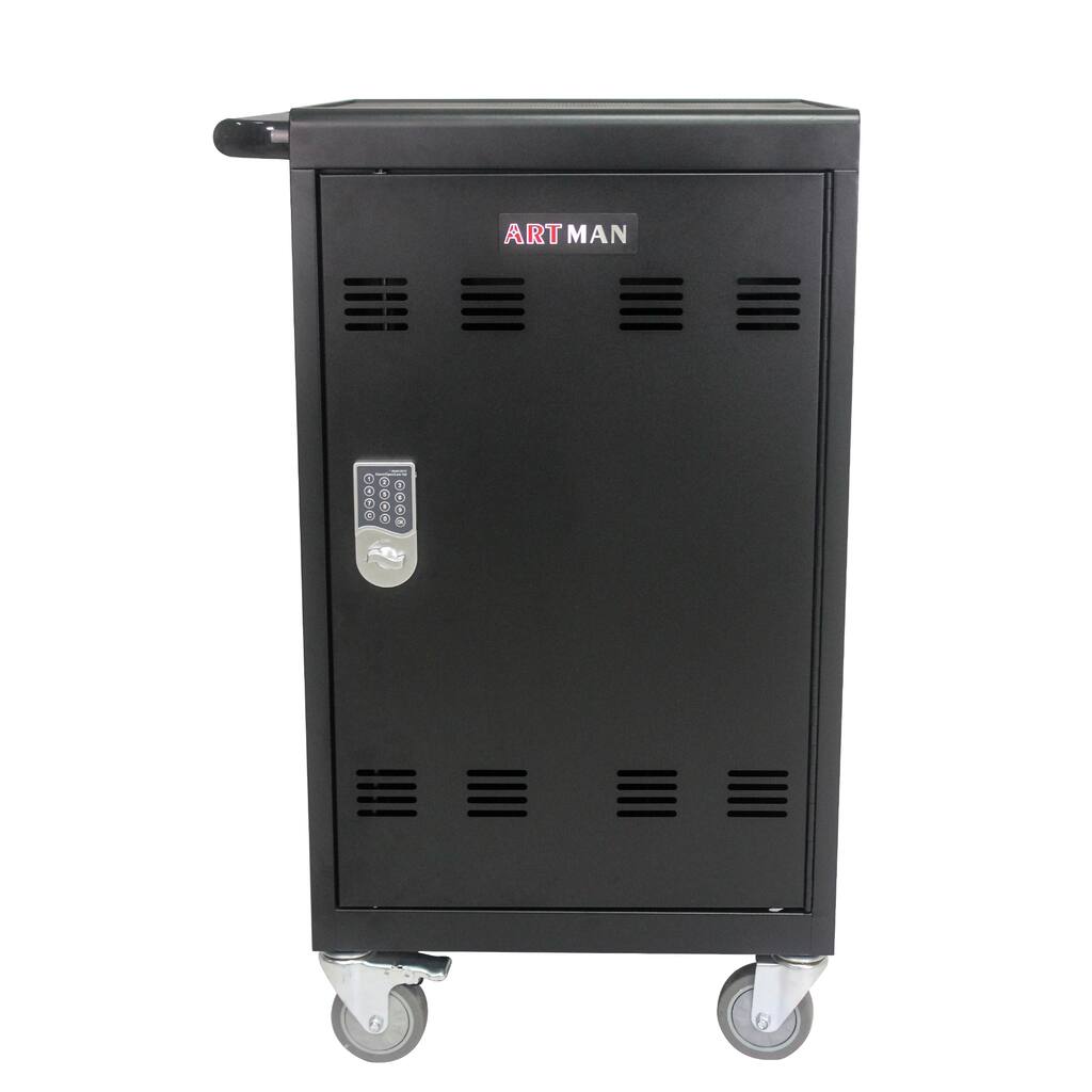 Mobile Charging Cart and Cabinet for Tablets Laptops Combination Lock
