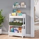 preview thumbnail 1 of 8, RiverRidge Home Kids 3-Tier Ladder Shelf with Bookrack, Toy Organizer and 2 Bonus 10" Floating Bookshelves - White