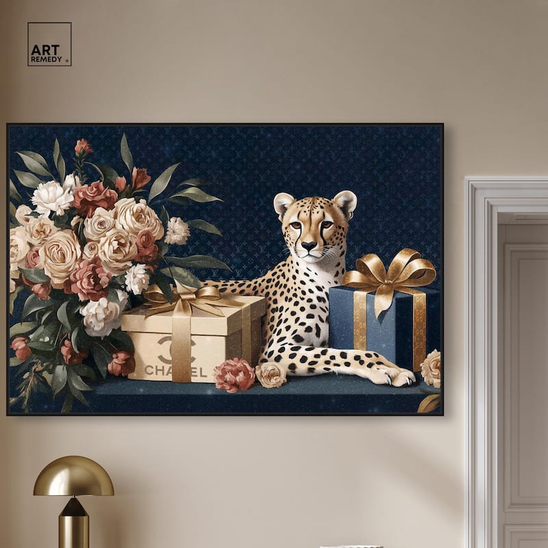 Cheetah Glam Gift Boxes Canvas by Art Remedy