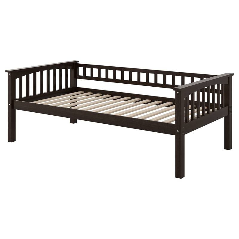 Twin over Twin Bunk Bed with Storage Drawers, Convertible to 2 Separate Beds, Espresso