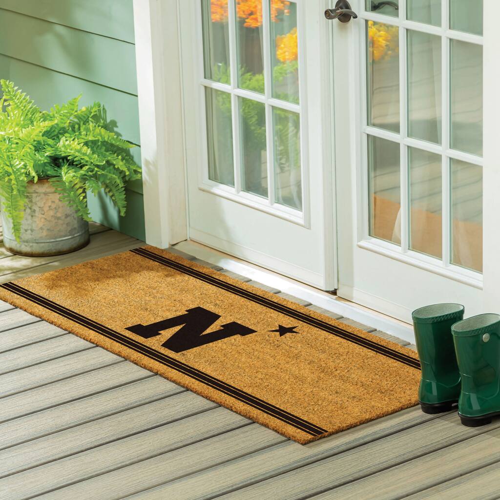US Naval Academy Monochrome Indoor/Outdoor Coir Door Mat