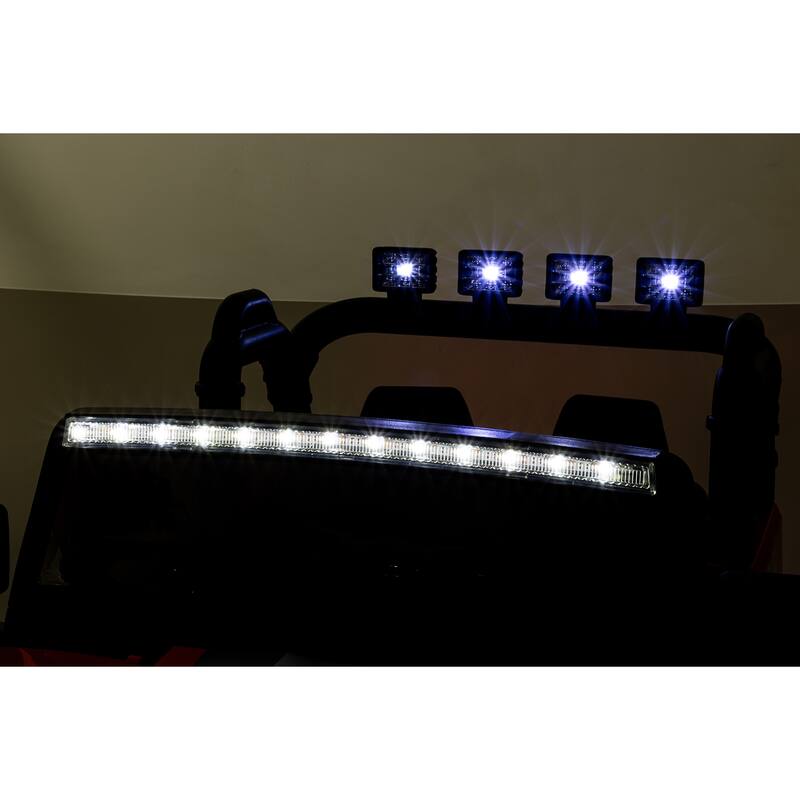 24V Kids Ride-On Car with Parent Remote, 4x200W Motors, LED Lights, Bluetooth/USB Music, Adjustable Speed