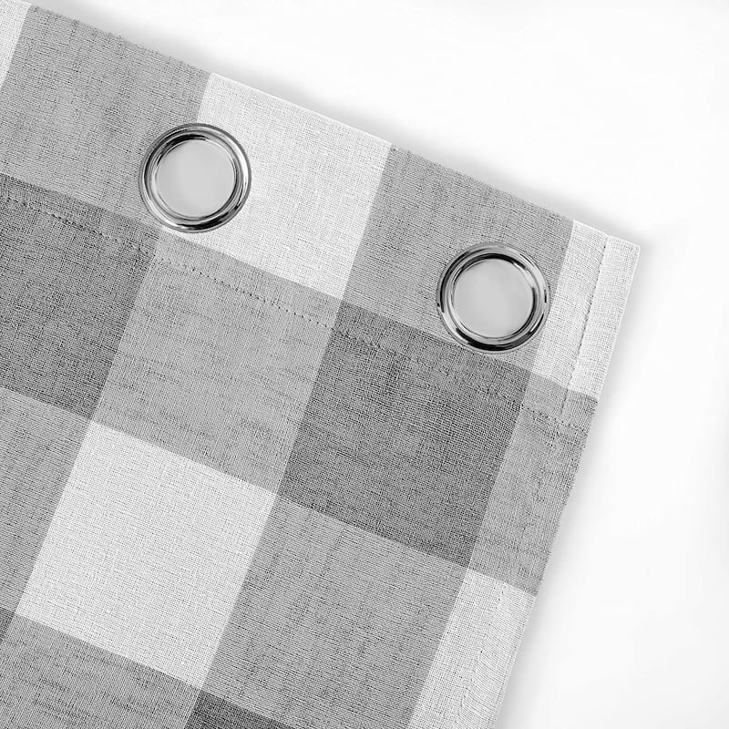 DriftAway Buffalo Check Woven Plaid Pattern Lined Blackout Thermal Insulated Window Curtain