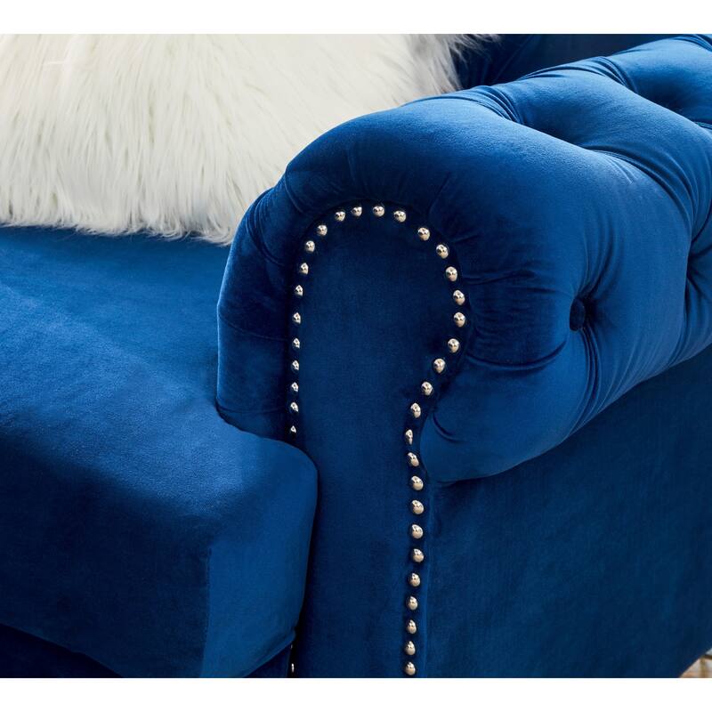 138.6" Velvet curved sofa Symmetrical Modular Sectional