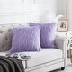 preview thumbnail 4 of 77, Karenne FauxFur Throw Pillow Covers (Set of 2), NO INSERT 20" x 20" - Lavender
