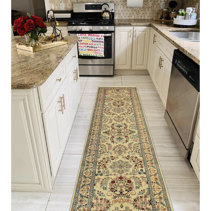 Pak-Persian Elinor Ivory/Rose Runner - 2'6" x 11'9"