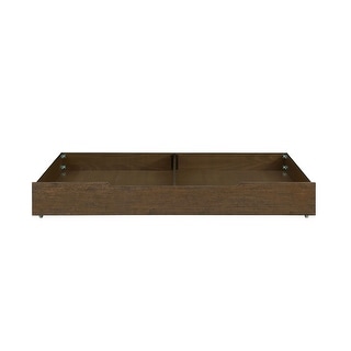 Olivia 41" Wide Traditional Wood Trundle, Rosewood Brown