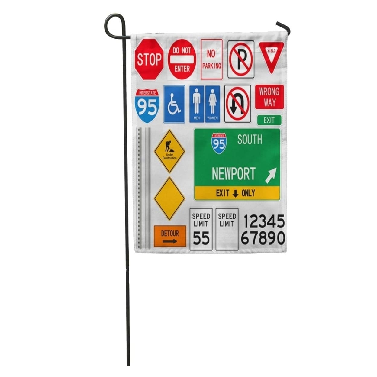 Red Aluminum Weatherproof Road Street Signs Mail Lady Home Decor Wall