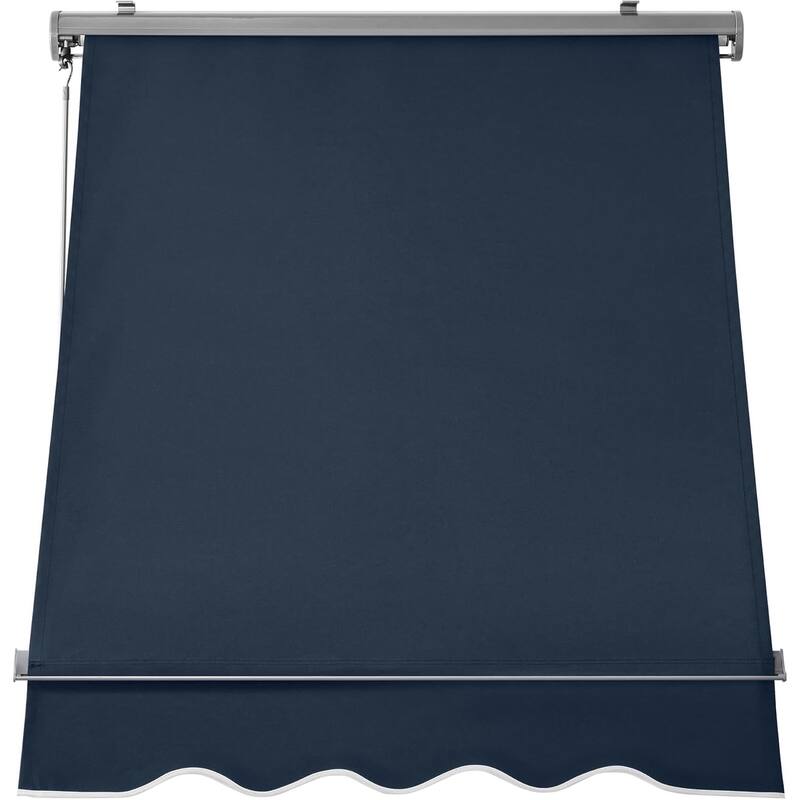 MCombo Patio Window Awnings 65''x80'', Fully Assembled Manual Retractable Sunshade Canopy
