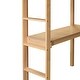 preview thumbnail 5 of 10, Elegant Twin High Loft Bed, Rubber Wood Loft Bed with Safety Guardrail, Built-in Desk, Ladder, White Oak
