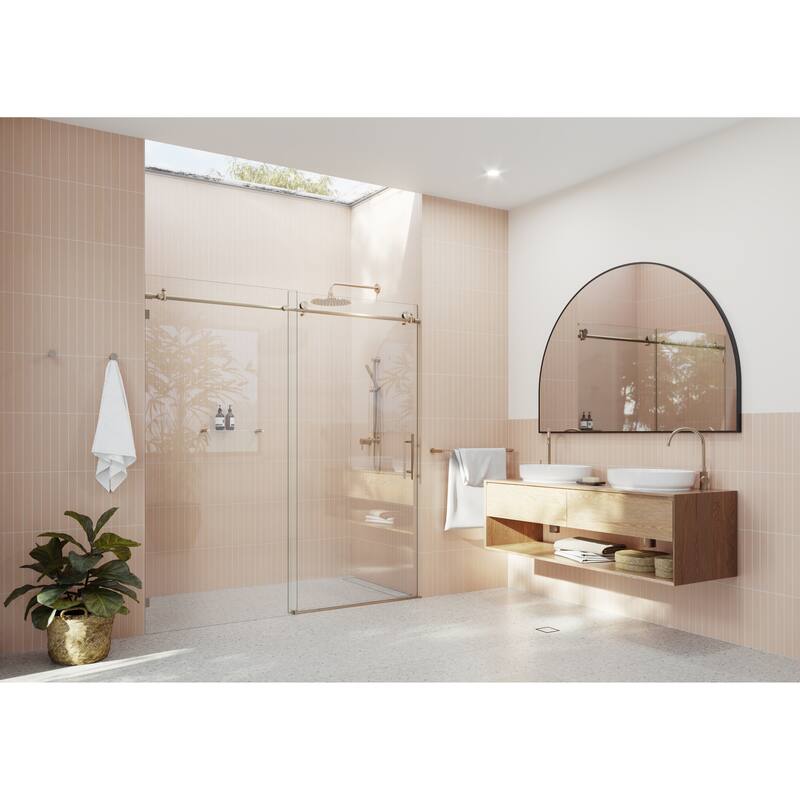 Glass Warehouse 68 in. - 72 in. x 78 in. Frameless Sliding Shower Door