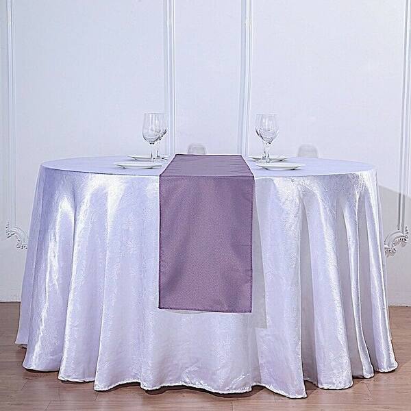 10 pcs Polyester Wedding Table Runner Amethyst 12" x "108 Overstock