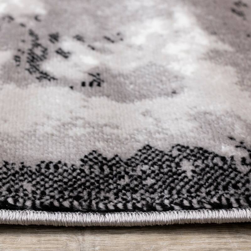 Madrid Collection - Grey Rock Face Texture Rug