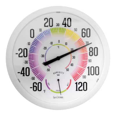 La Crosse 104-1534A 13.5 inch Analog Dial Thermometer with color scale