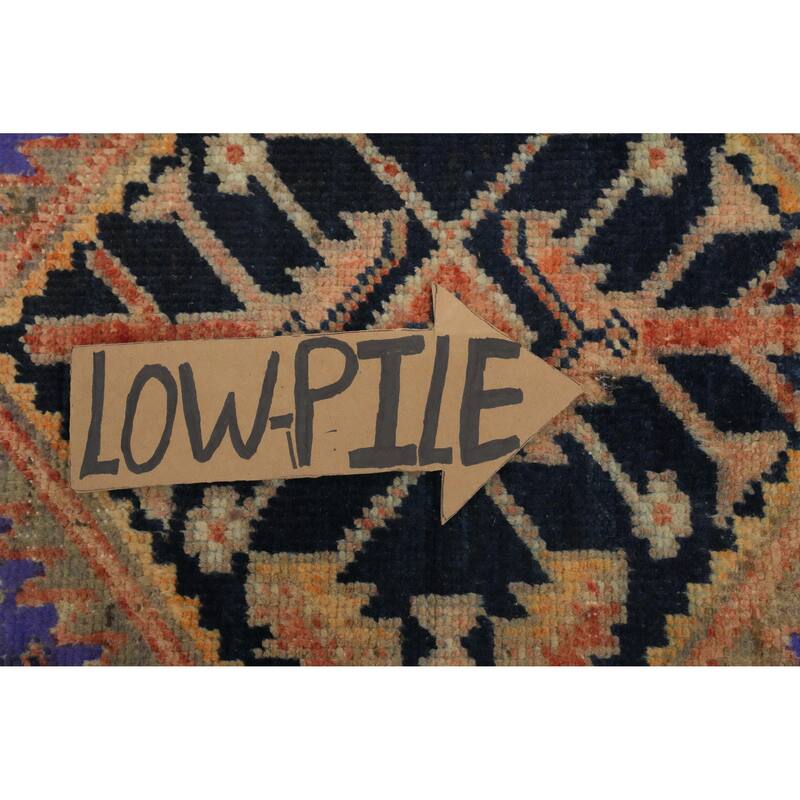Hand Knotted Oriental 100% Wool Carpet Traditional Tribal Oranges & Rust Ardebil Runner Rug - 7' 2'' X 3' 3''