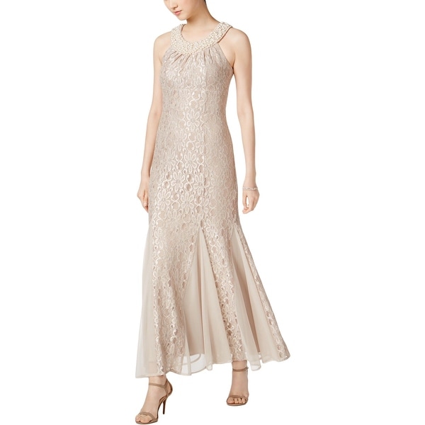 R&M Richards Womens Evening Dress Lace Embellished