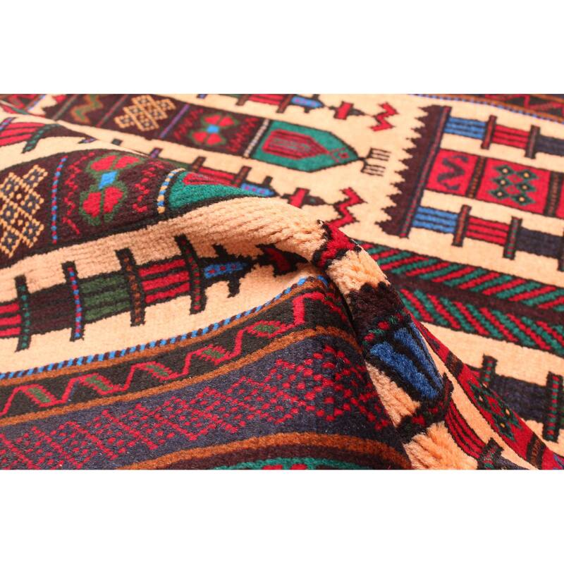 ECARPETGALLERY Hand-knotted Teimani Light Orange Wool Rug - 2'8 x 4'2