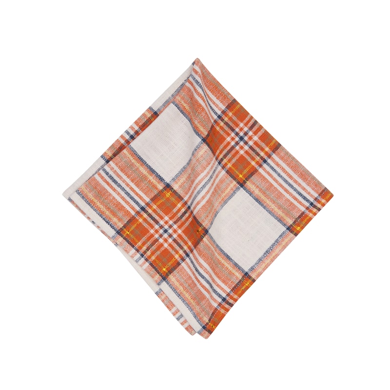 Gibson Plaid Napkin S/6 - Beige