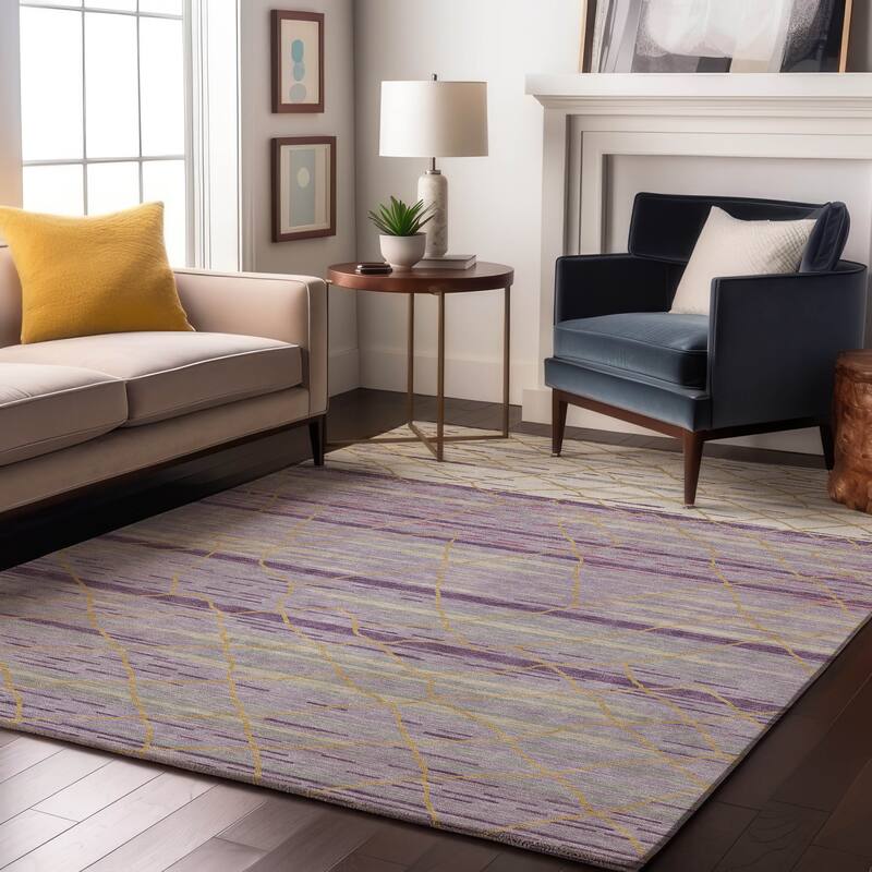 Premium Washable Super Soft Modern Himalaya Mayfield Rug - 5' x 7'6" - Purple
