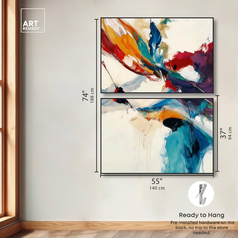 Vibrant Palette III Canvas Set of 2 by Art Remedy