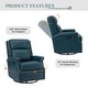preview thumbnail 87 of 88, Echidna 29.6" Transitional Genuine Leather Swivel Rocker Nursery Chair with Nailhead Trim by HULALA HOME
