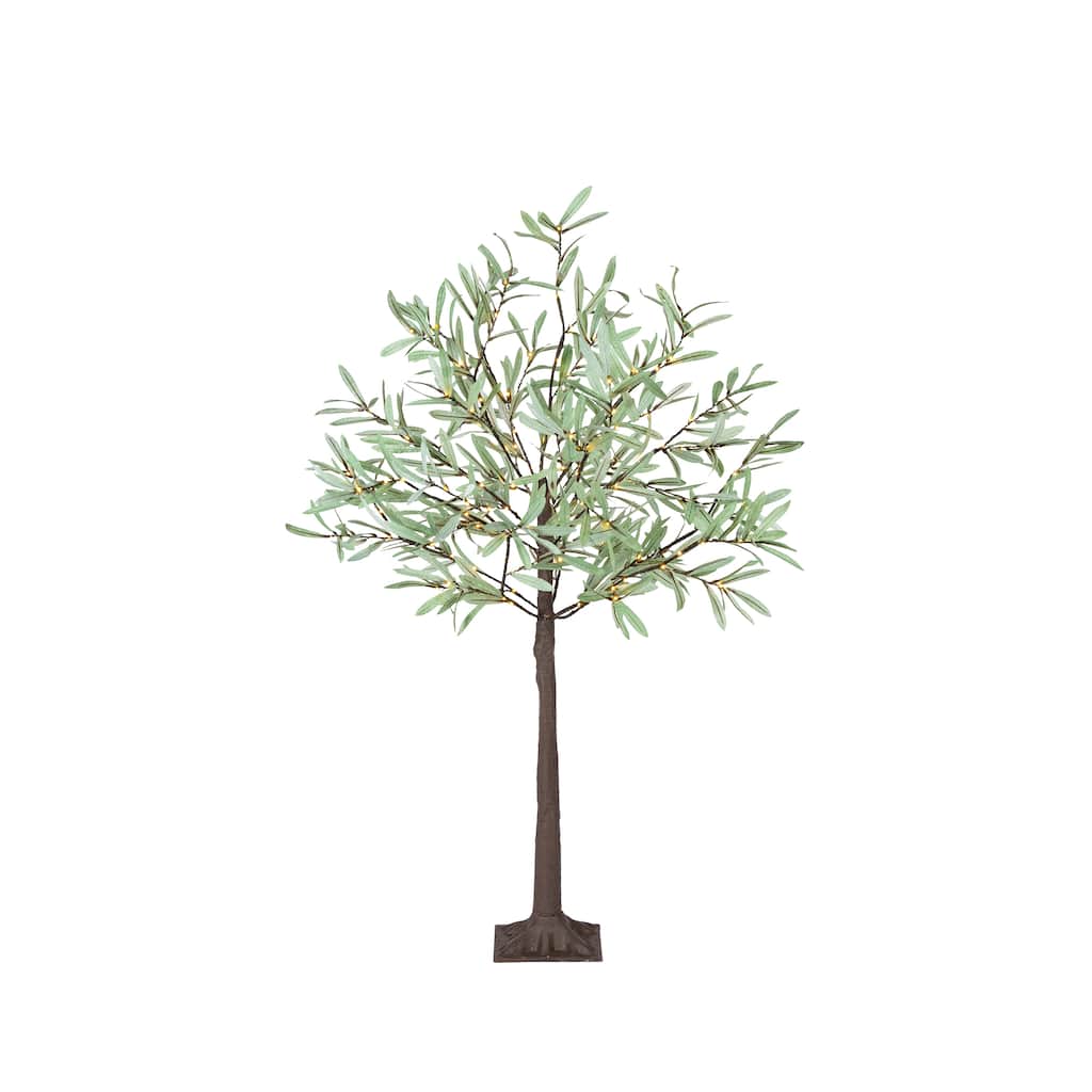 4 Ft High Olive Tree with 143 LED Lights