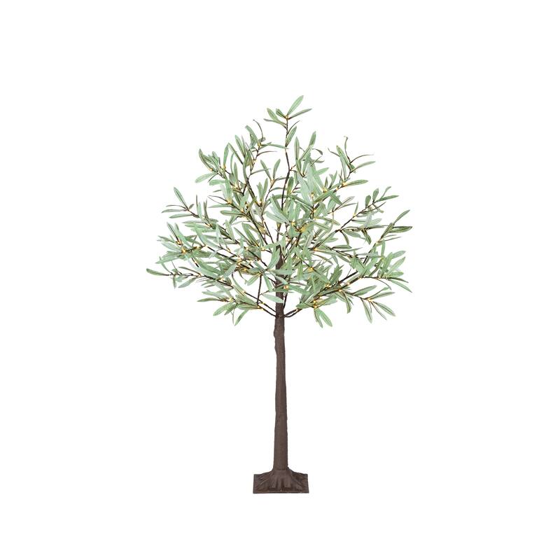 4 Ft High Olive Tree with 143 LED Lights
