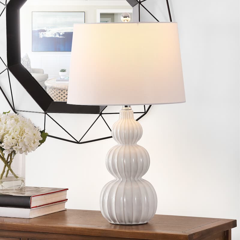 SAFAVIEH Lighting 25.5-inch Corina Ceramic Table Lamp - 15" x 15" x 25.5"