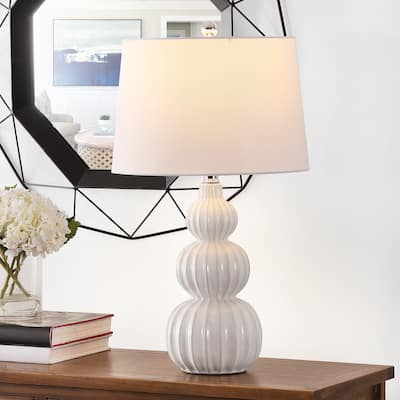 SAFAVIEH Lighting 25.5-inch Corina Ceramic Table Lamp - 15" x 15" x 25.5"