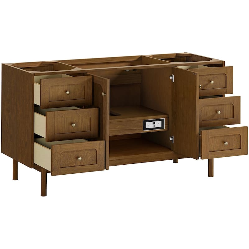 James Martin Vanities 545-V60S-FVSL Laurent 60" Single Basin Poplar