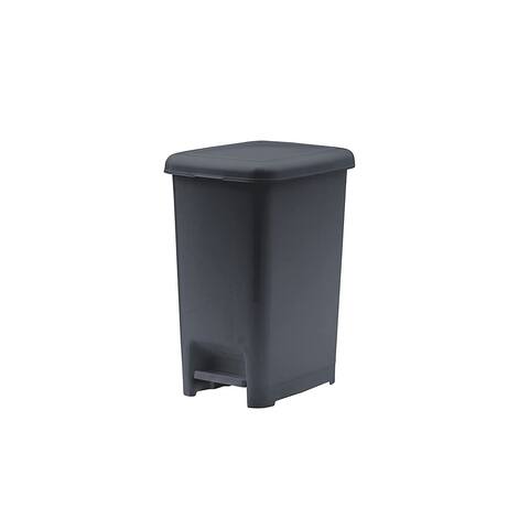 4 Gal Slim Pedal Step On Trash Can, Grey