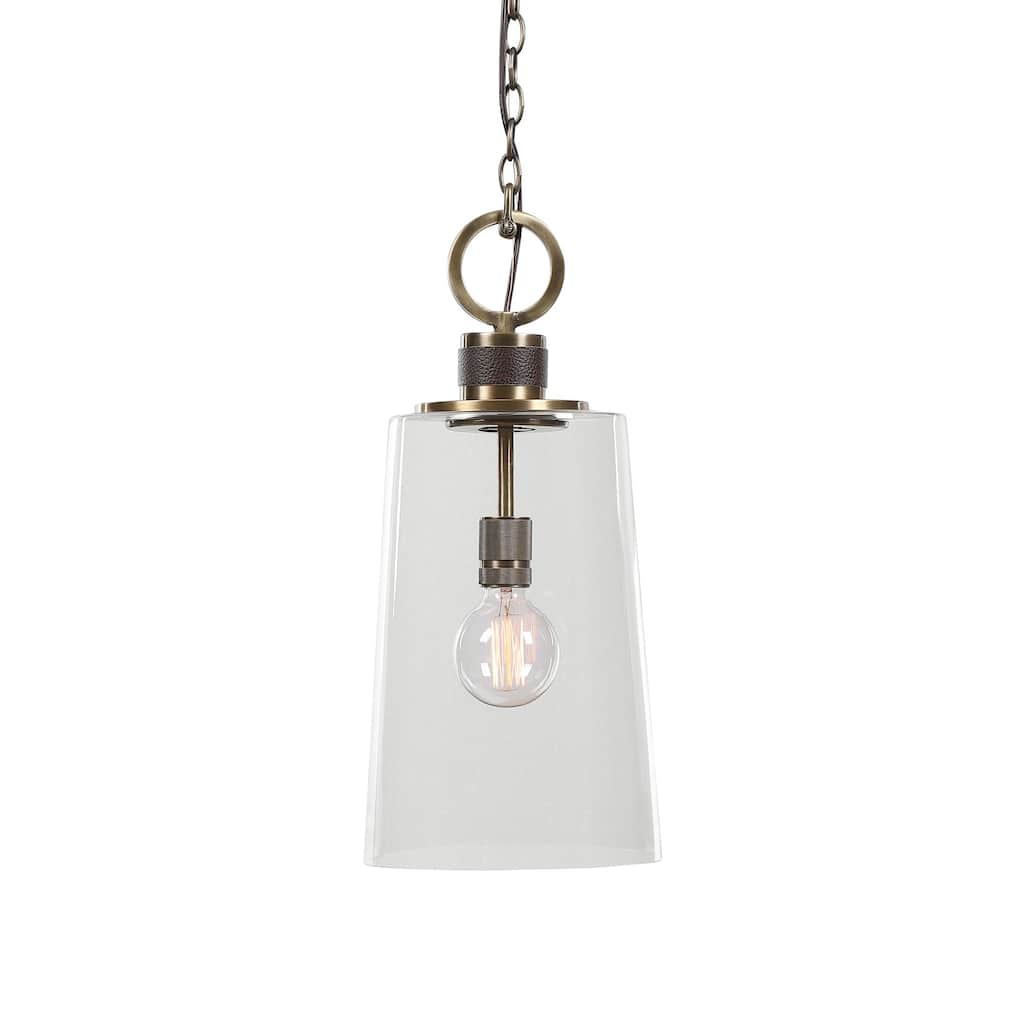 1-Light Mini Ceiling Pendant - 22" - Brass Finish