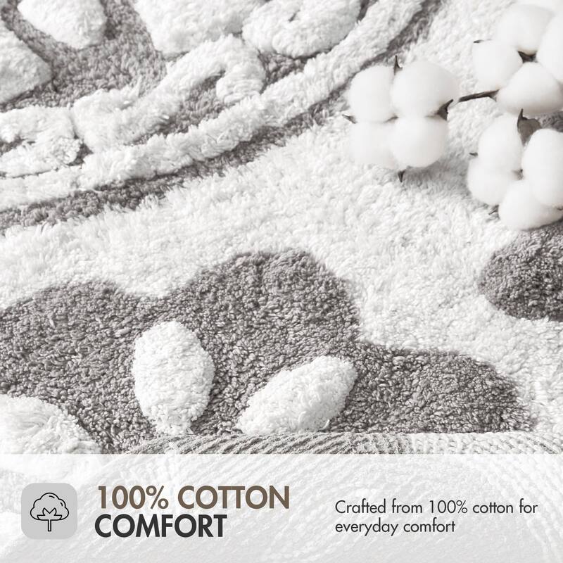 Madison Park Casablanca Medallion Cotton Tufted Bath Rug