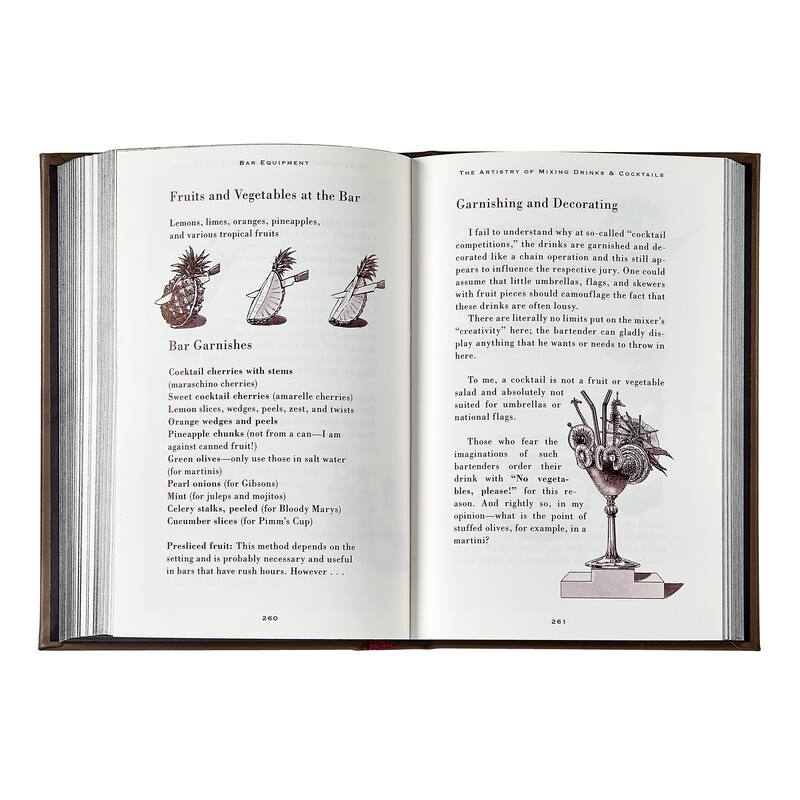 Graphic Image American Bar Coffee Table Book, Leather Taupe