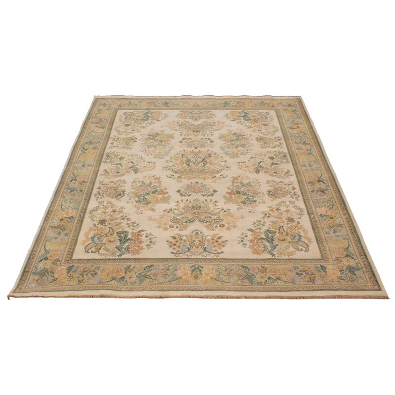 ECARPETGALLERY Hand-knotted Jamshidpour Ivory Wool Rug - 8'0 x 9'10