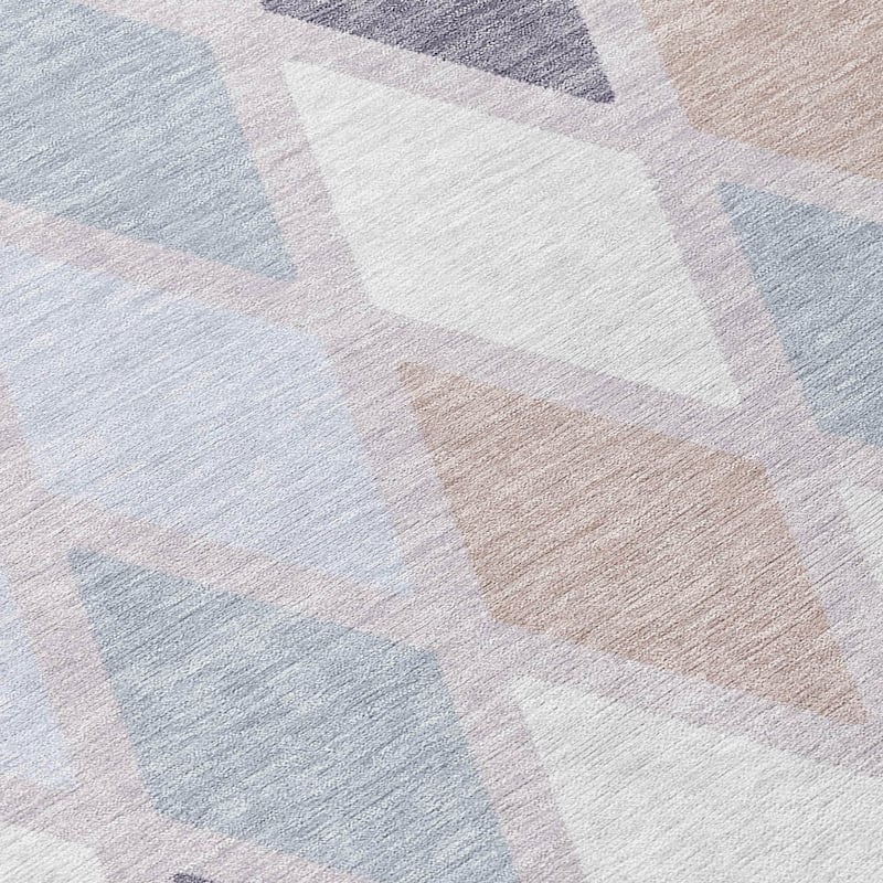 Machine Washable Indoor/ Outdoor Chantille Diamond Prism Rug