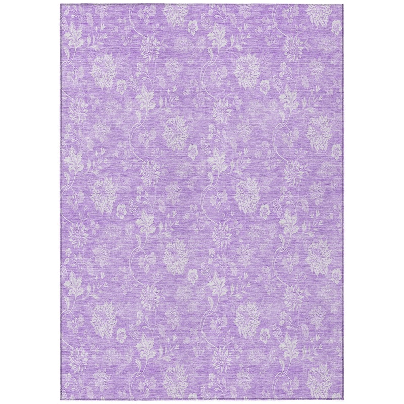 HomeRoots Floral Transitional Rectangle Outdoor Rug