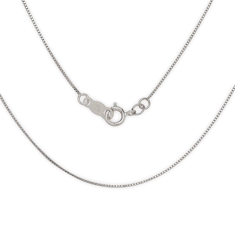 Curata 14k Gold Women's 16-22 Inch Carded 0.7mm Box Chain Necklace - 20 Inch - White - White
