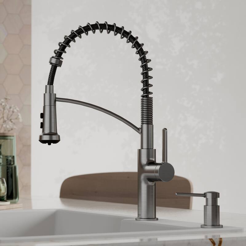 Karran Scottsdale Single Handle Commerical Pull-Down Sprayer Kitchen Faucet
