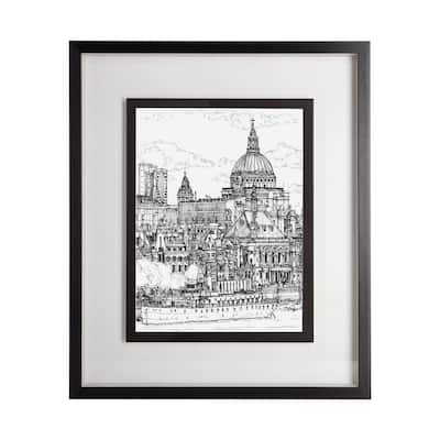 B&W City Scene X Framed Art Print