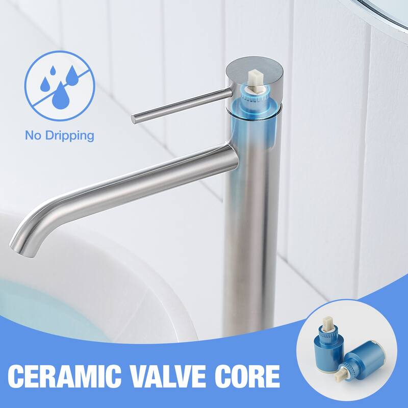 Single-Handle Deck-Mounted Bathroom Sink Faucet