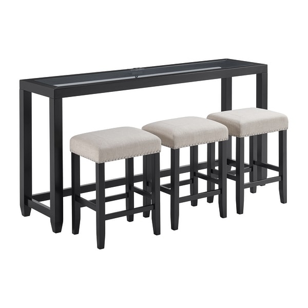 Console table with bar stools on sale