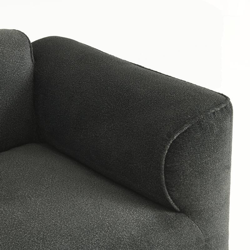 4-seater with pure sponge seat cushions and a detachable footstool includes 3 throw pillows