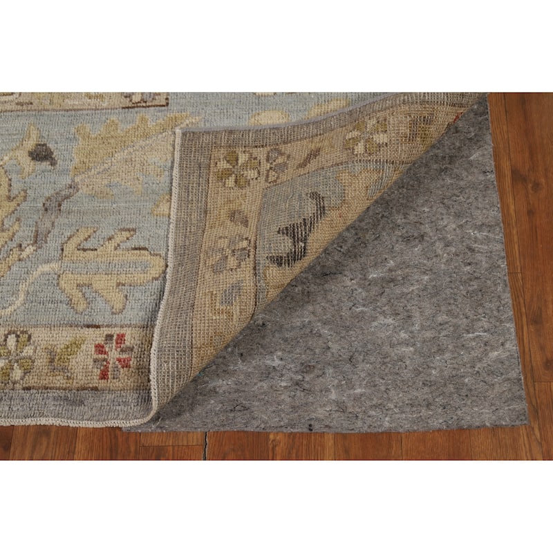 Hand Knotted Oriental 100% Wool Carpet Transitional All-Over Greys & Charcoal Oushak Area Rug - 10' 5'' X 8' 3''