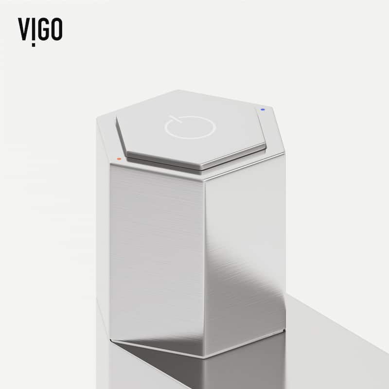 VIGO Nova 8" H Button Operated Single Hole Bathroom Faucet