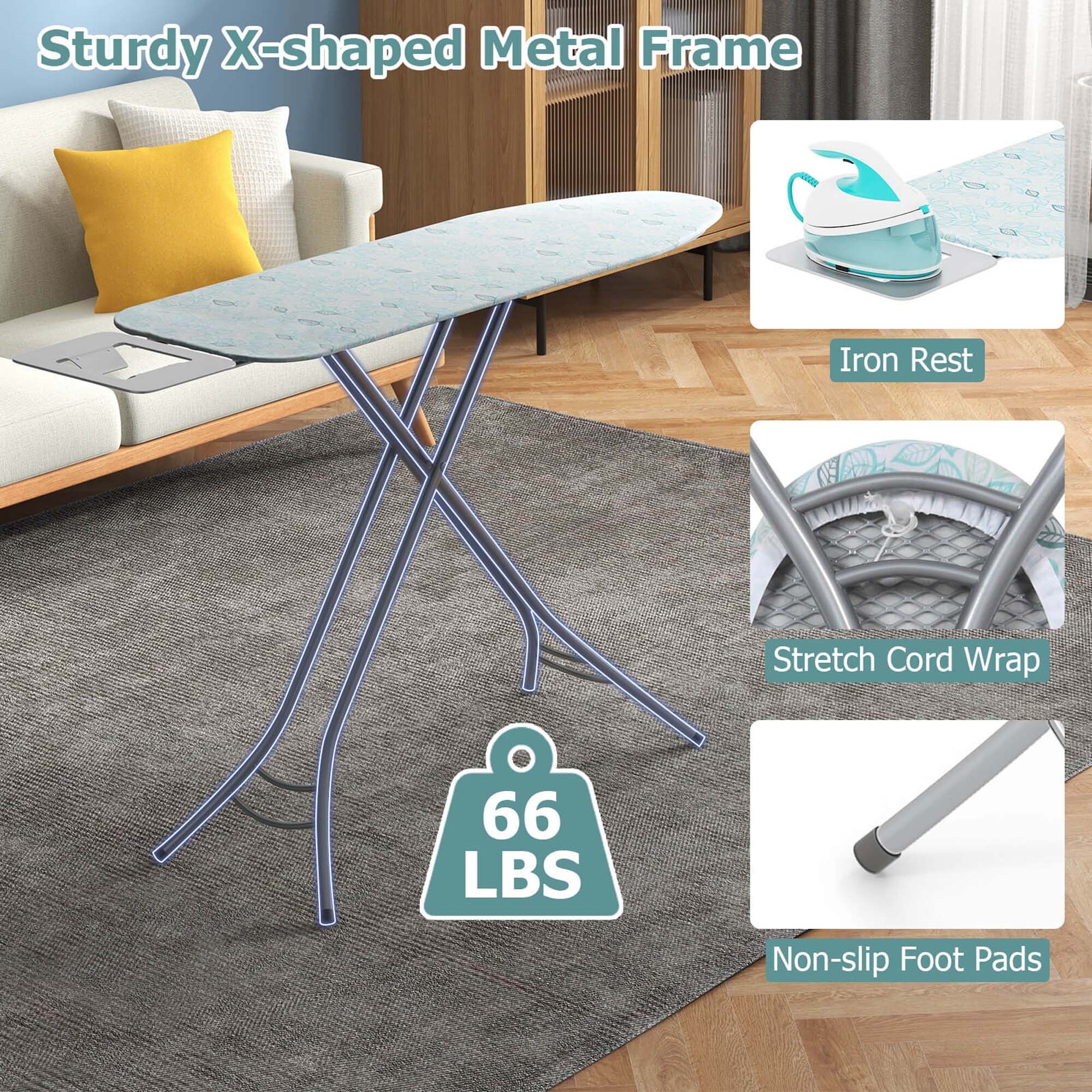 Costway Compact & Portable Ironing Board with Iron Rest Removable